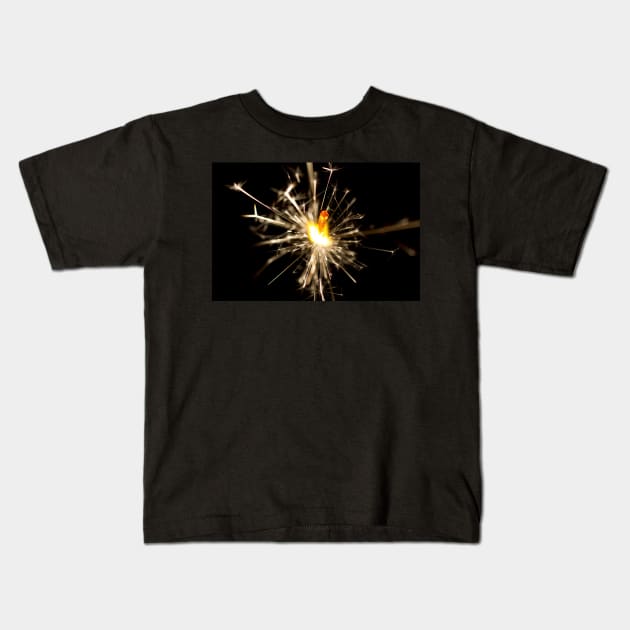 Sparkler in the dark Kids T-Shirt by heidiannemorris